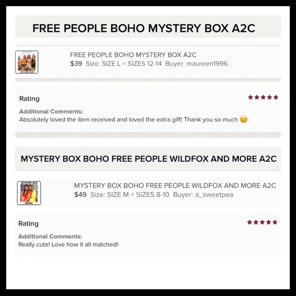 FREE PEOPLE BOHO MYSTERY BOX A3C - Picture 10 of 15